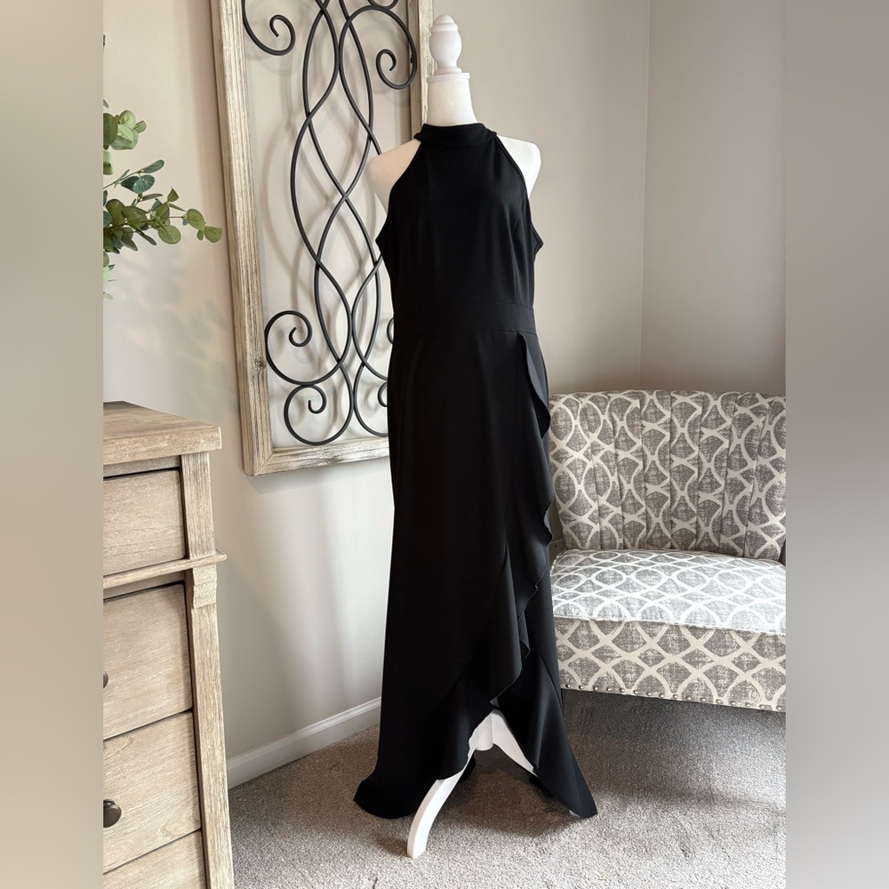 Chic Black High Low Dress